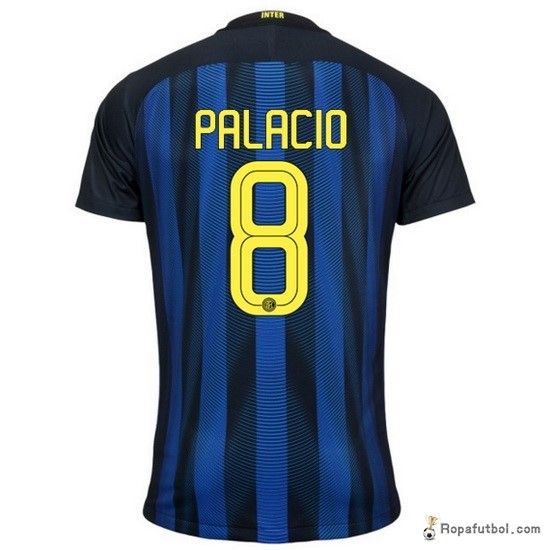 Camiseta Inter de Milán Replica Primera Ropa Palacio 2016/17 Marino Azul